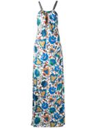 Oscar De La Renta Floral Print Dress, Women's, Size: 2, White, Silk
