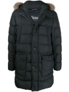 Herno Quilted Zipped Puffer Jacket - Blue
