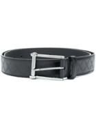 Versace Greek Key Embossed Belt - Black