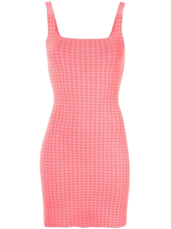Nagnata Houndstooth Dress - Pink