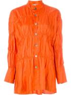 Issey Miyake Vintage Crushed Shirt, Women's, Size: Small, Yellow/orange