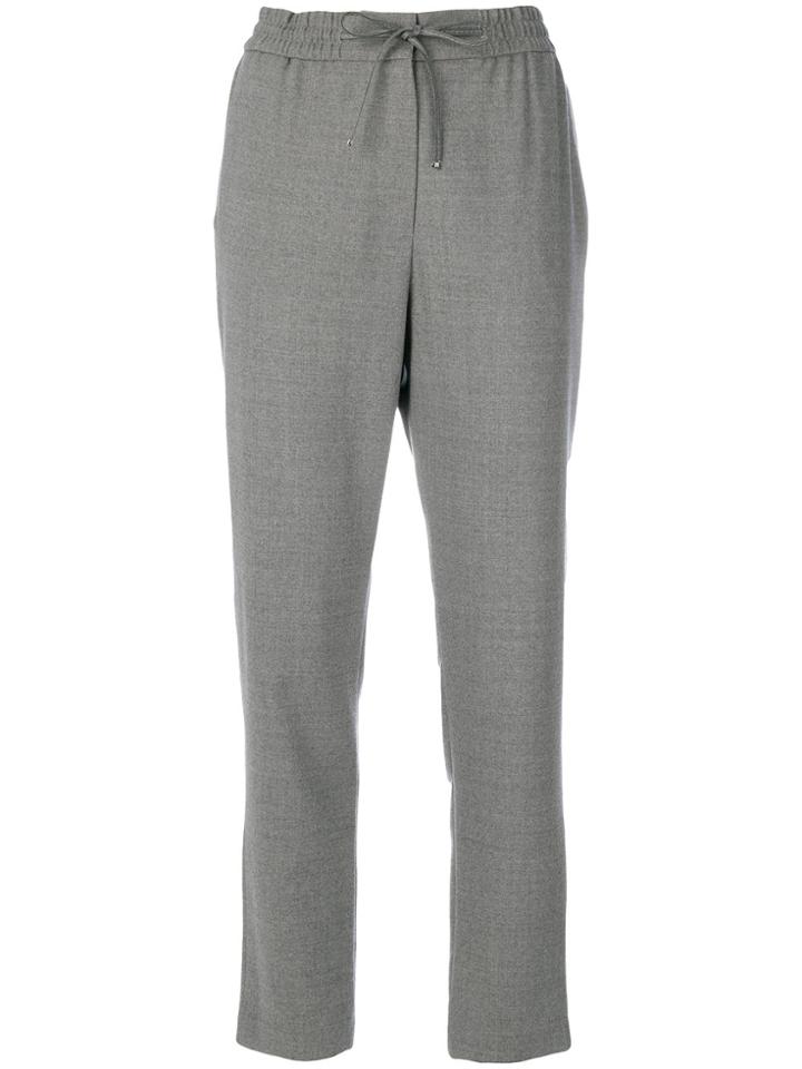 Le Tricot Perugia Drawstring Tie Track Pants - Grey