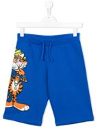Moschino Kids Tiger Print Shorts - Blue