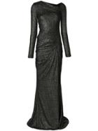 Talbot Runhof Long Asymmetric Gown - Black