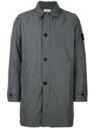 Stone Island High Neck Zipped Jacket, Men's, Size: Large, Grey, Cotton/polyamide/polyester
