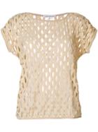 Stefano Mortari Perforated T-shirt - Nude & Neutrals