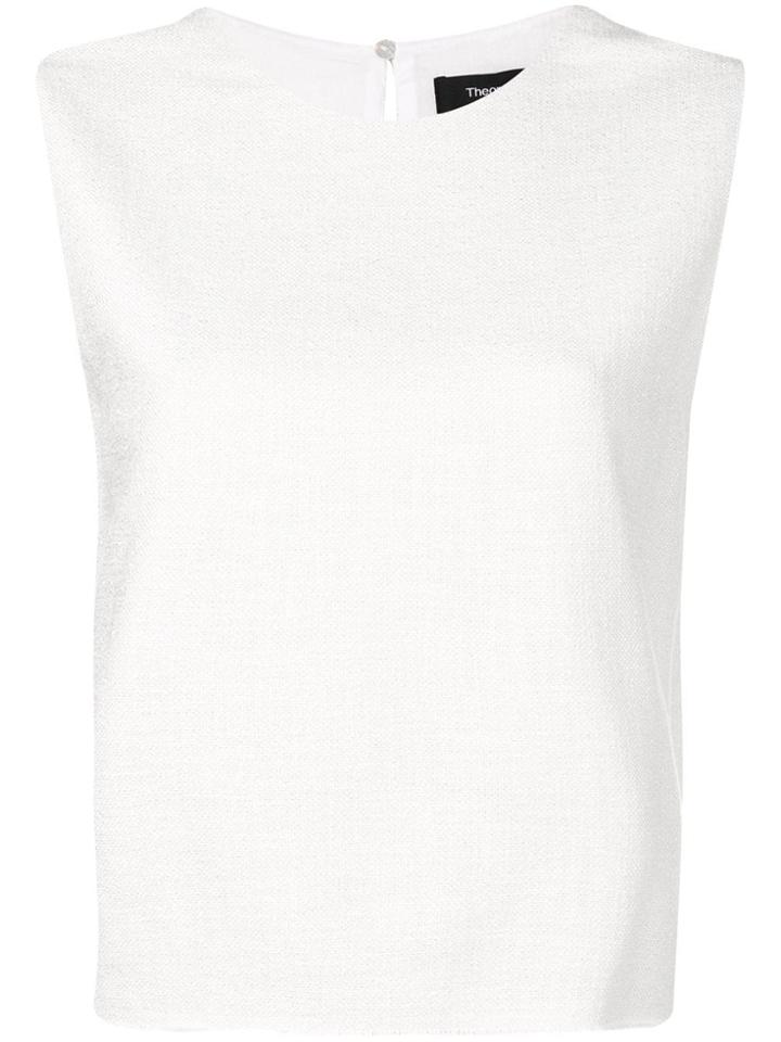 Theory Cropped Vest - White