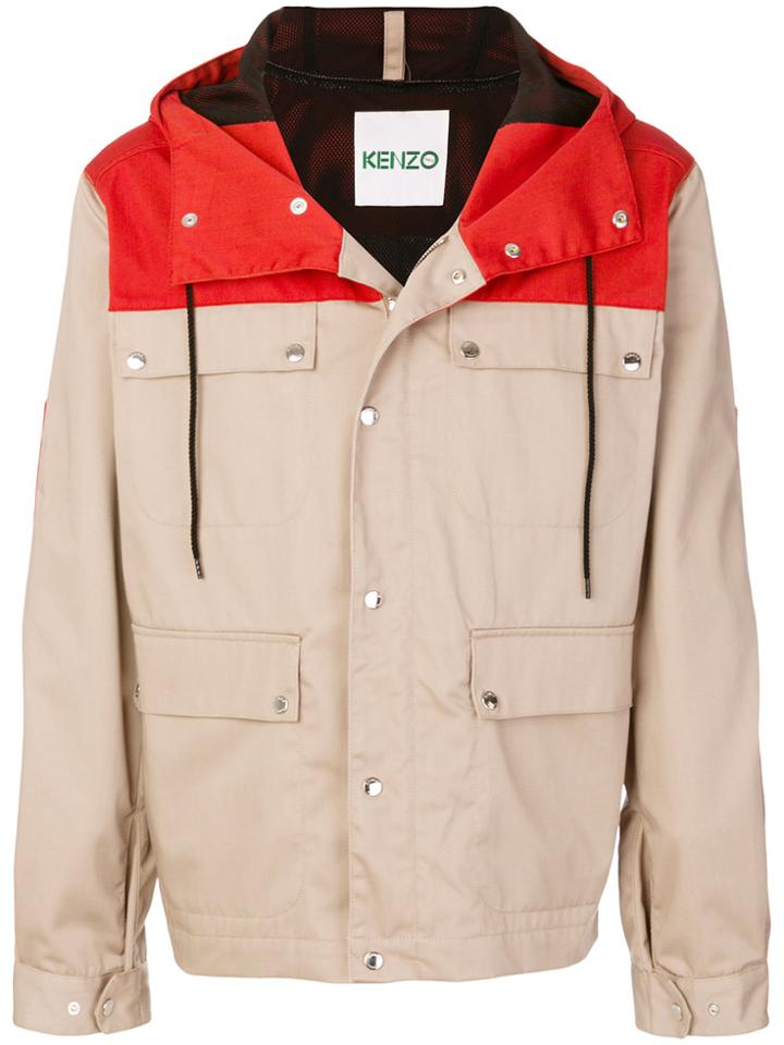 Kenzo Two-tone Parka - Nude & Neutrals