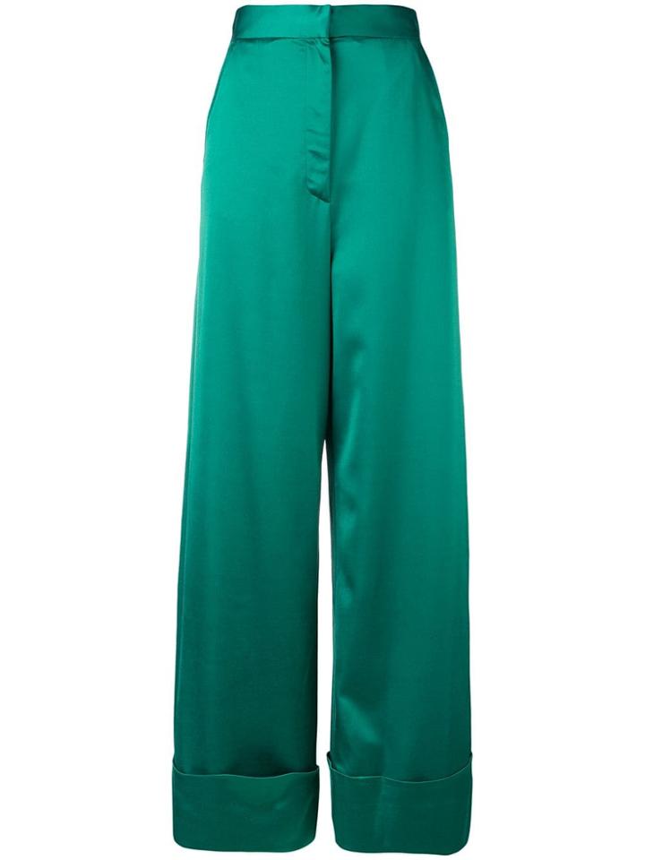 Just Cavalli Wide Leg Trousers - Green