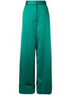 Just Cavalli Wide Leg Trousers - Green