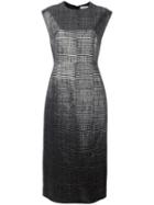Jil Sander Round Neck Long Dress, Women's, Size: 34, Black, Polyamide/polyester/silk/cupro