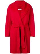 's Max Mara Belted Robe Coat - Red
