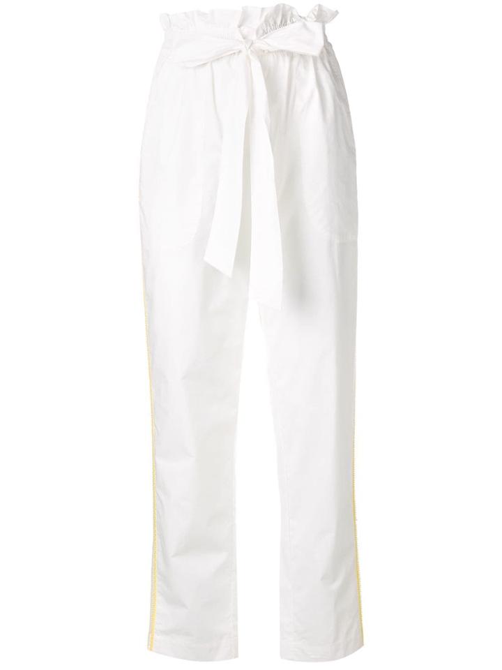 Pinko Side Stripe Trousers - White