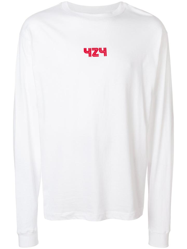 424 Fairfax Logo Print Sweatshirt - White