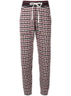 Mrz Grid Patterned Trousers - Red