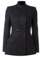Cédric Charlier Pinstriped Double Breasted Blazer