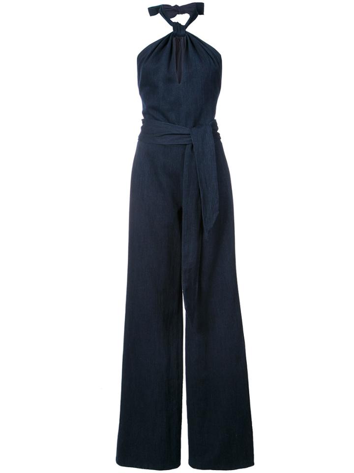 Josie Natori Belted Jumpsuit - Blue