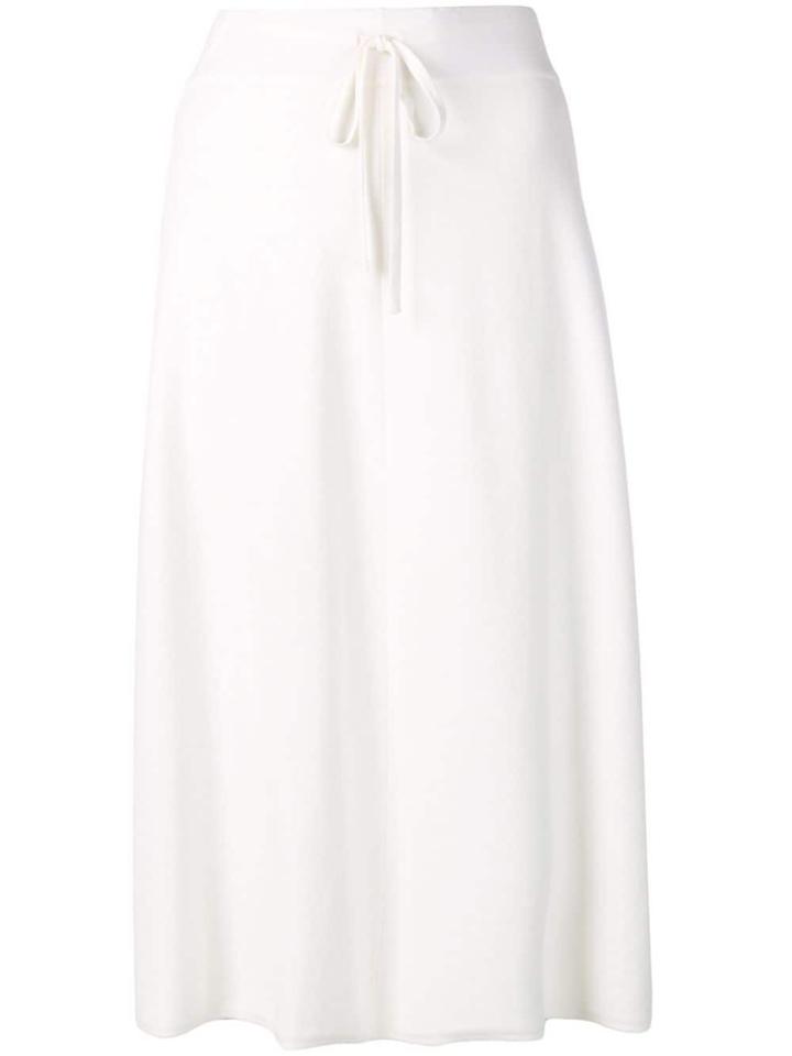 P.a.r.o.s.h. Stripe Detail Midi Skirt - White