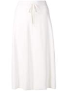 P.a.r.o.s.h. Stripe Detail Midi Skirt - White