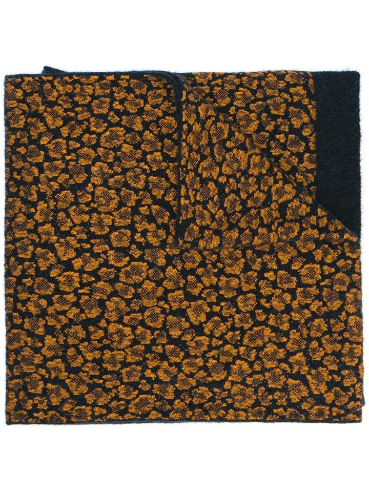 Christian Wijnants Leopard Pattern Scarf, Women's, Blue, Polyamide/spandex/elastane/viscose/wool