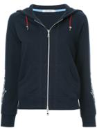 Guild Prime Floral-embroidered Zip-up Hoodie - Blue