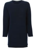 Cedric Charlier Ribbed Panel Sweater