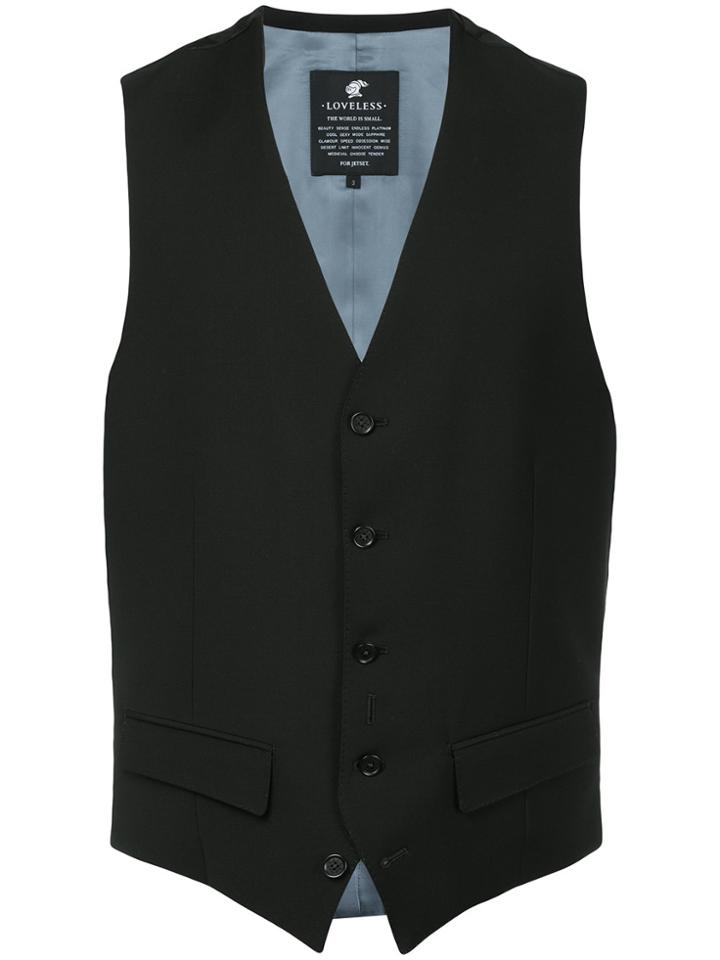 Loveless Fitted Waistcoat - Black