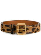Etro Leopard Print Belt - Brown