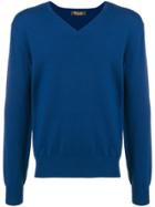 Loro Piana Cashmere V-neck Sweater - Blue