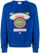 Gucci Flocked Sweatshirt - Blue