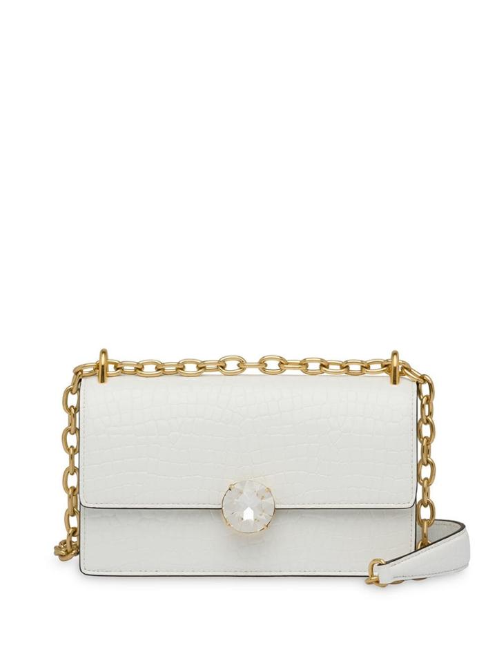 Miu Miu Solitaire Shoulder Bag - White