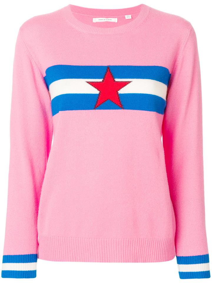 Chinti & Parker Star Crossed Sweater - Pink & Purple