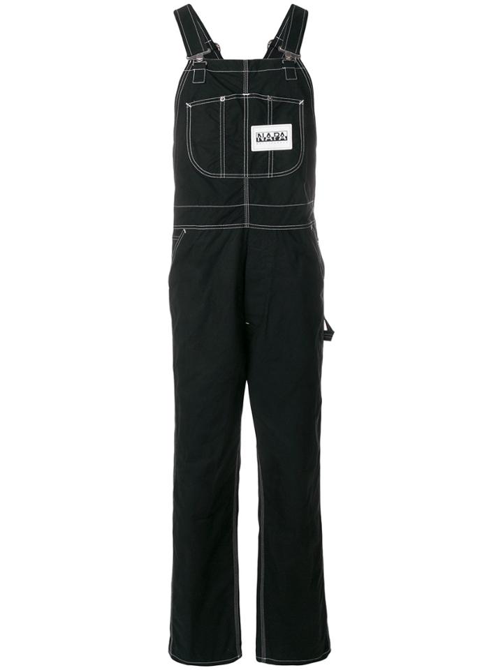 Napa By Martine Rose Contrast Stitched Dungarees - Black