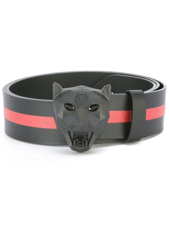 Philipp Plein - Chester Belt - Men - Calf Leather - 95, Black, Calf Leather