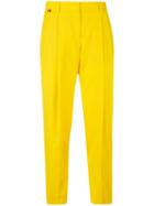 Paul Smith - Straight Pleated Trousers - Women - Wool - 42, Yellow/orange, Wool