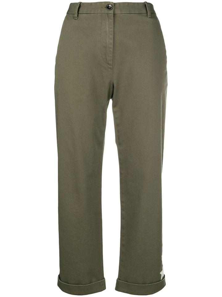 Nine In The Morning Cropped Tailored Trousers - Green