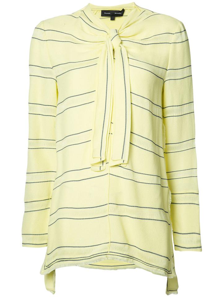Proenza Schouler - Stripe Knot Top - Women - Silk/acetate/viscose - 4, Yellow/orange, Silk/acetate/viscose