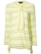 Proenza Schouler - Stripe Knot Top - Women - Silk/acetate/viscose - 4, Yellow/orange, Silk/acetate/viscose