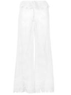 Ermanno Scervino - Sheer Lace Beach Trousers - Women - Silk/polyester - 40, White, Silk/polyester