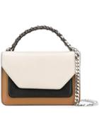 Elena Ghisellini - Chain Trim Satchel Bag - Women - Leather - One Size, Nude/neutrals, Leather