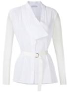 Mara Mac Belted Asymmetric Shirt - White