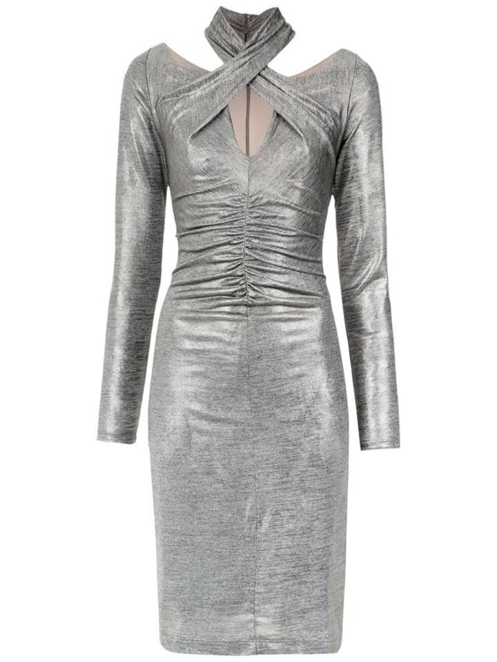 Tufi Duek Metallic Gathered Dress - Var1