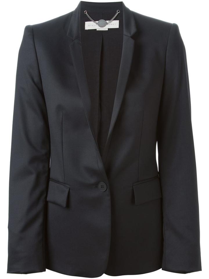 Stella Mccartney Classic Blazer, Women's, Size: 42, Black, Cotton/rayon/wool