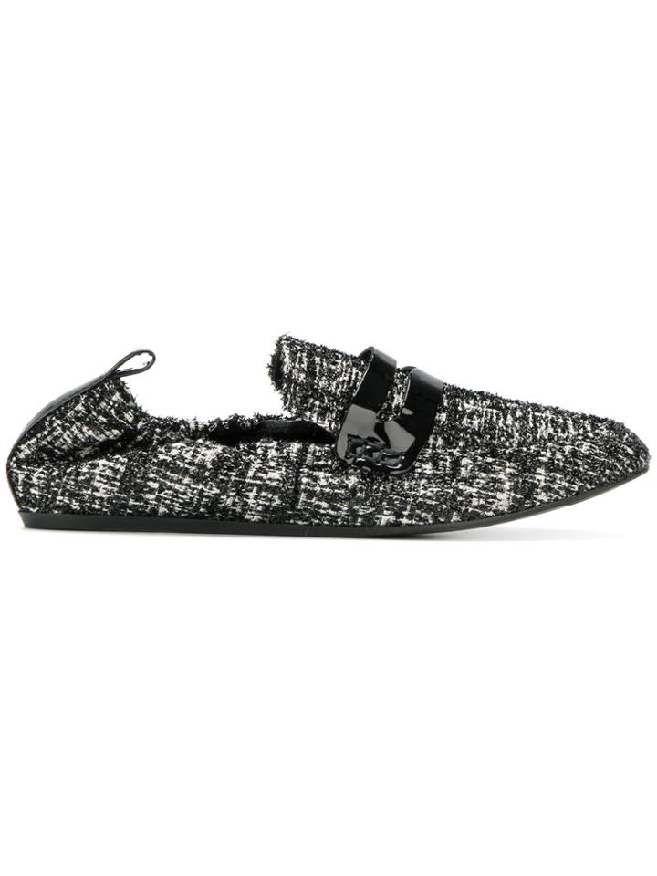 Lanvin Woven Moccasins - Black
