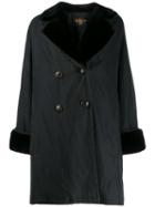 Yves Saint Laurent Pre-owned 1980's Loose Doublebreasted Coat - Black