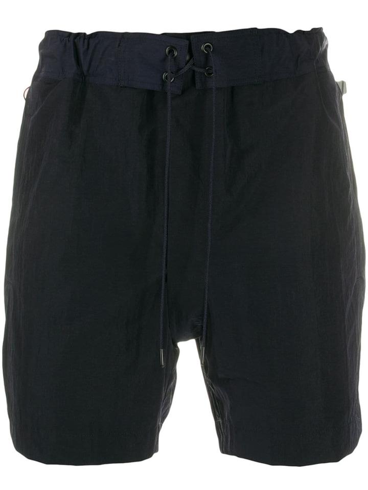 Fumito Ganryu Drawstring Technical Shorts - Blue