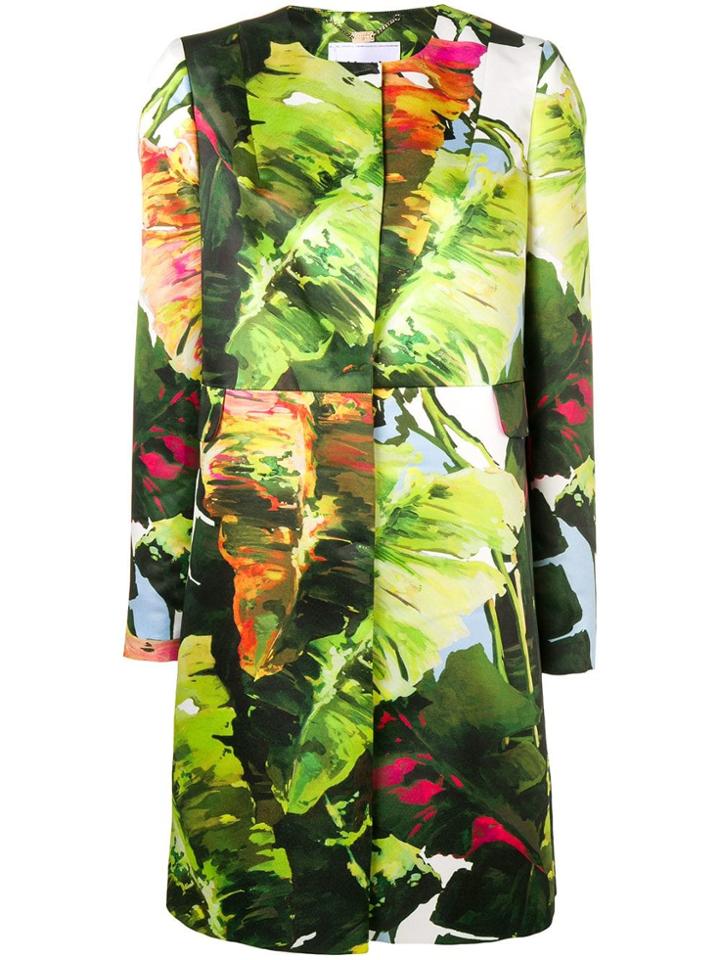 Blugirl Floral Single-breasted Coat - Green