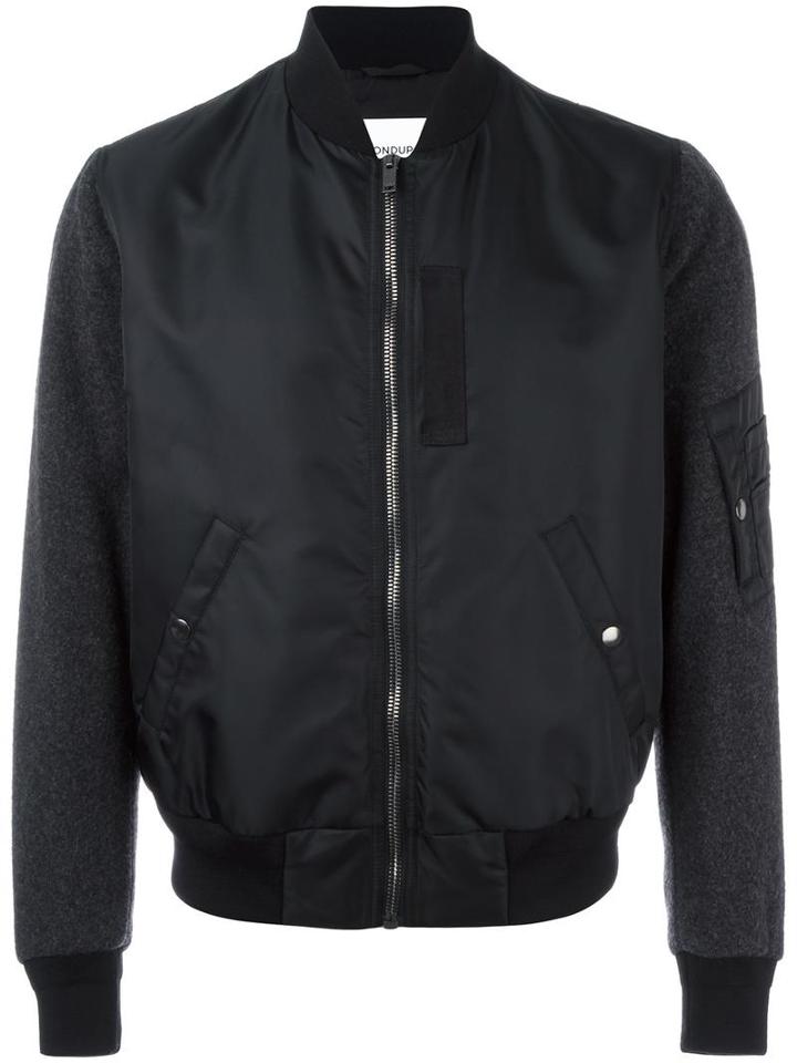 Dondup Classic Bomber Jacket, Men's, Size: 50, Black, Polyamide/polyester