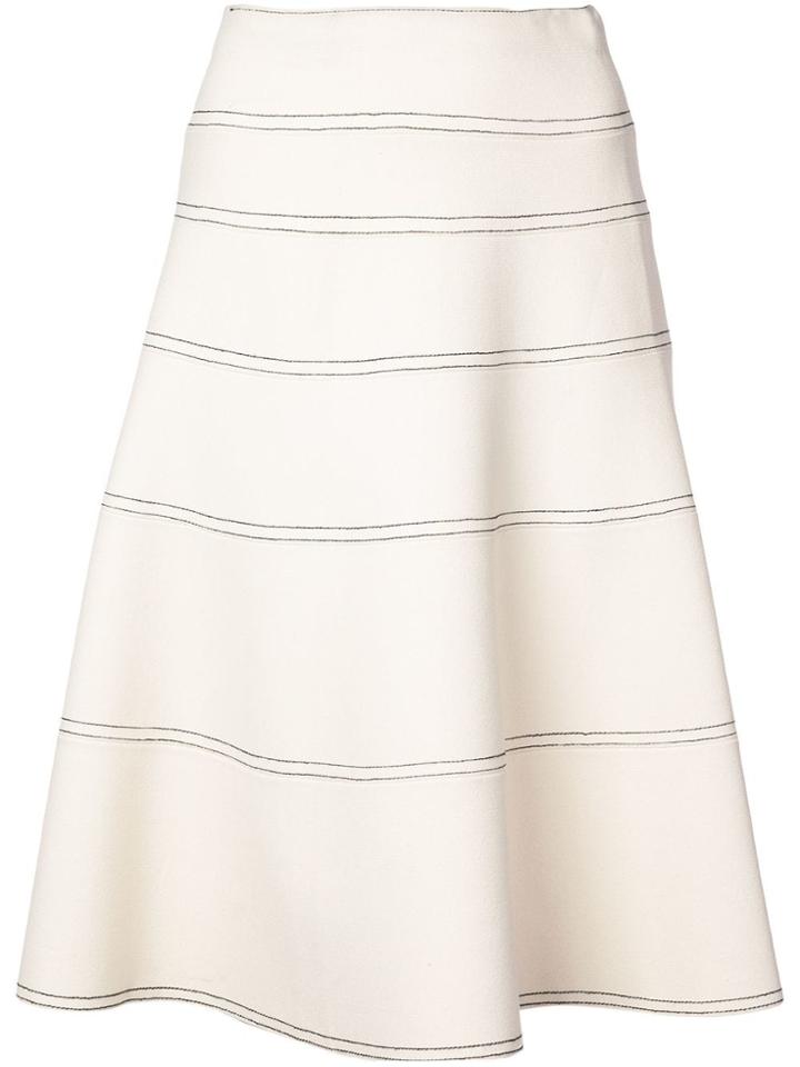 Proenza Schouler Topstitch Mid Skirt - White