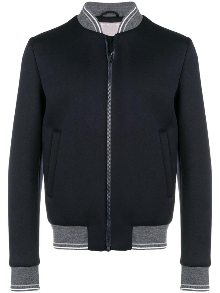 Herno Contrast Trim Bomber Jacket - Black